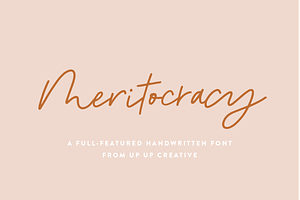 Meritocracy Handwritten Font