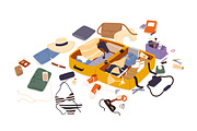 Suitcase packing, an Object Illustration by Good Studio (Thumbnail 1 of 3)