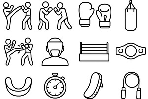 Boxing and martial arts icons, a Sport Illustration by ZinetroN