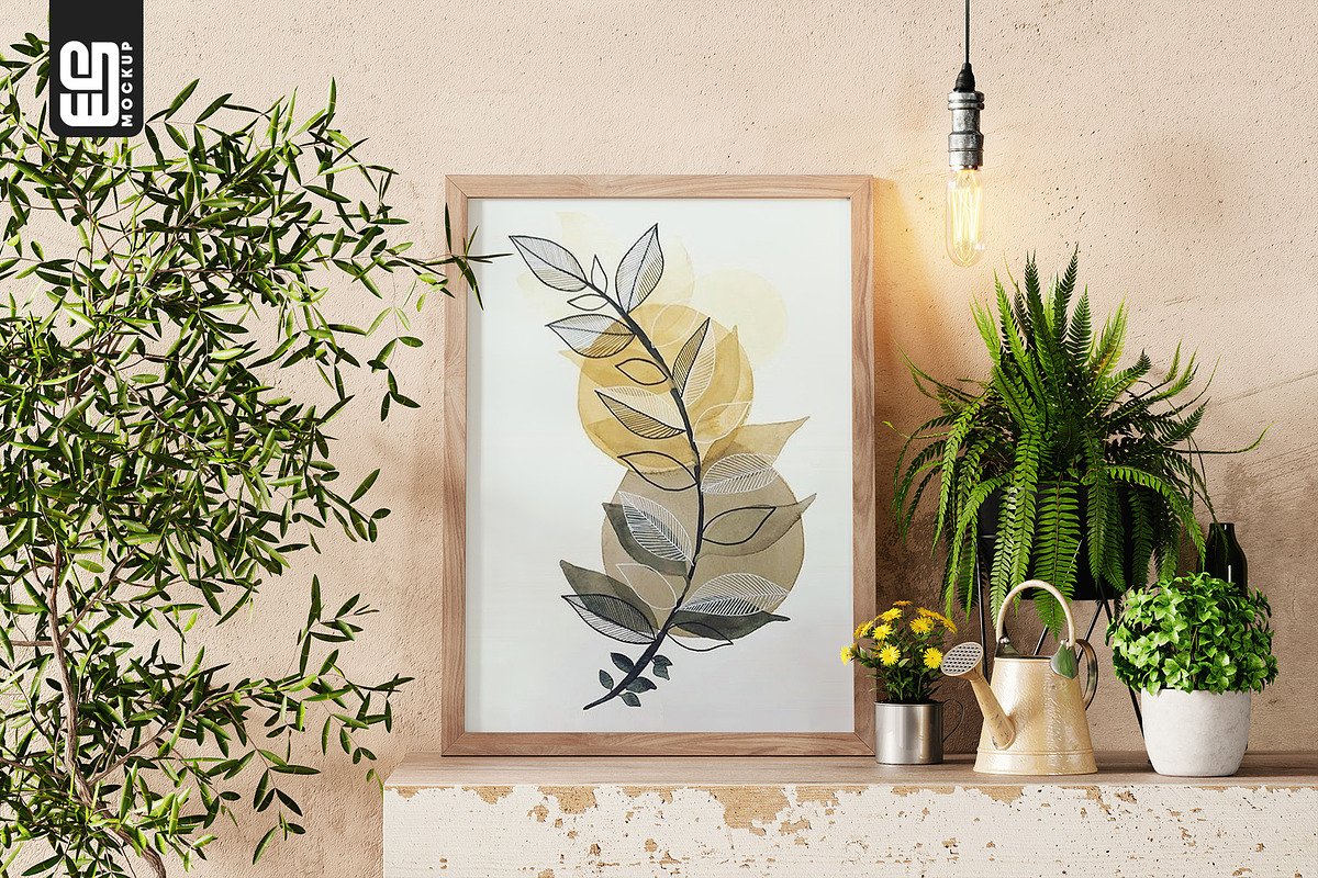 Wooden Picture Frame Mockup, a Print Template by SD Mockup (Photo 3 of 4)