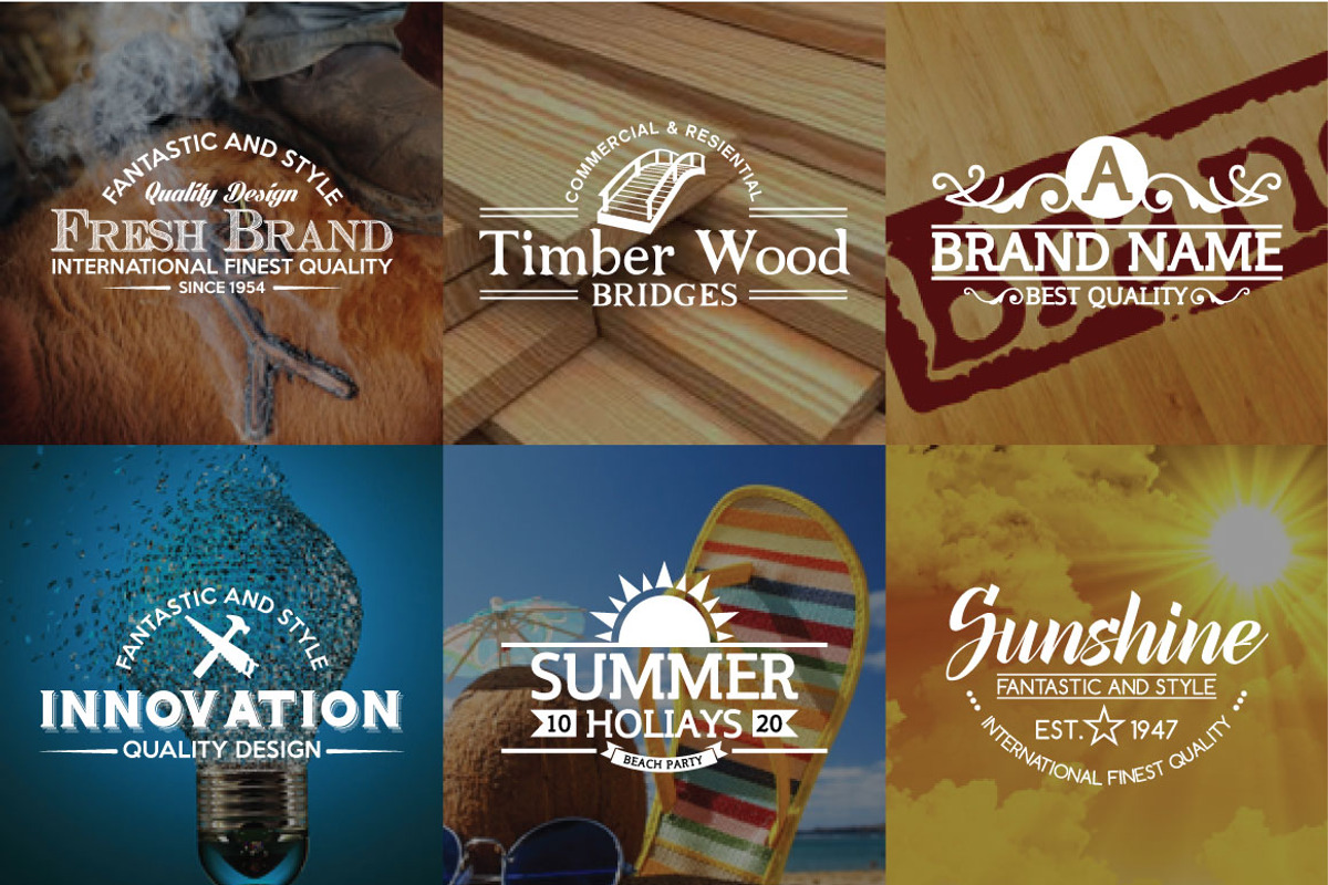 60 Vintage Badges and Logos Bundle, a Branding & Logo Template by shazi (Photo 3 of 21)