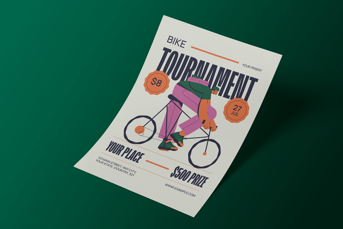 Bike Event Flyer, a Flyer Template by Neermana (Photo 2 of 4)