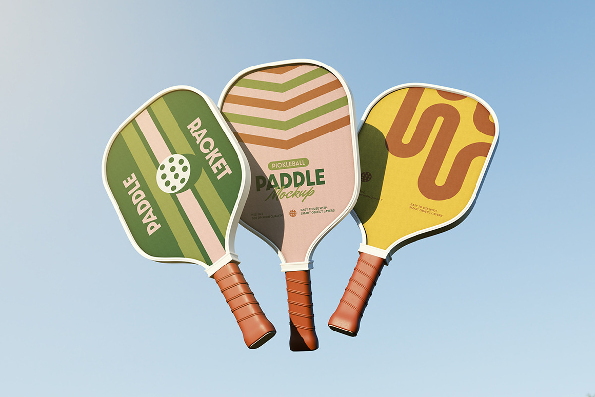 Pickleball Paddle Mockup, a Mockup by Rahardi Creative (Photo 3 of 4)
