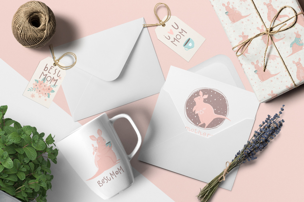 Mother's Day - kangaroo set, an Animal Illustration by Artnis (Photo 4 of 6)