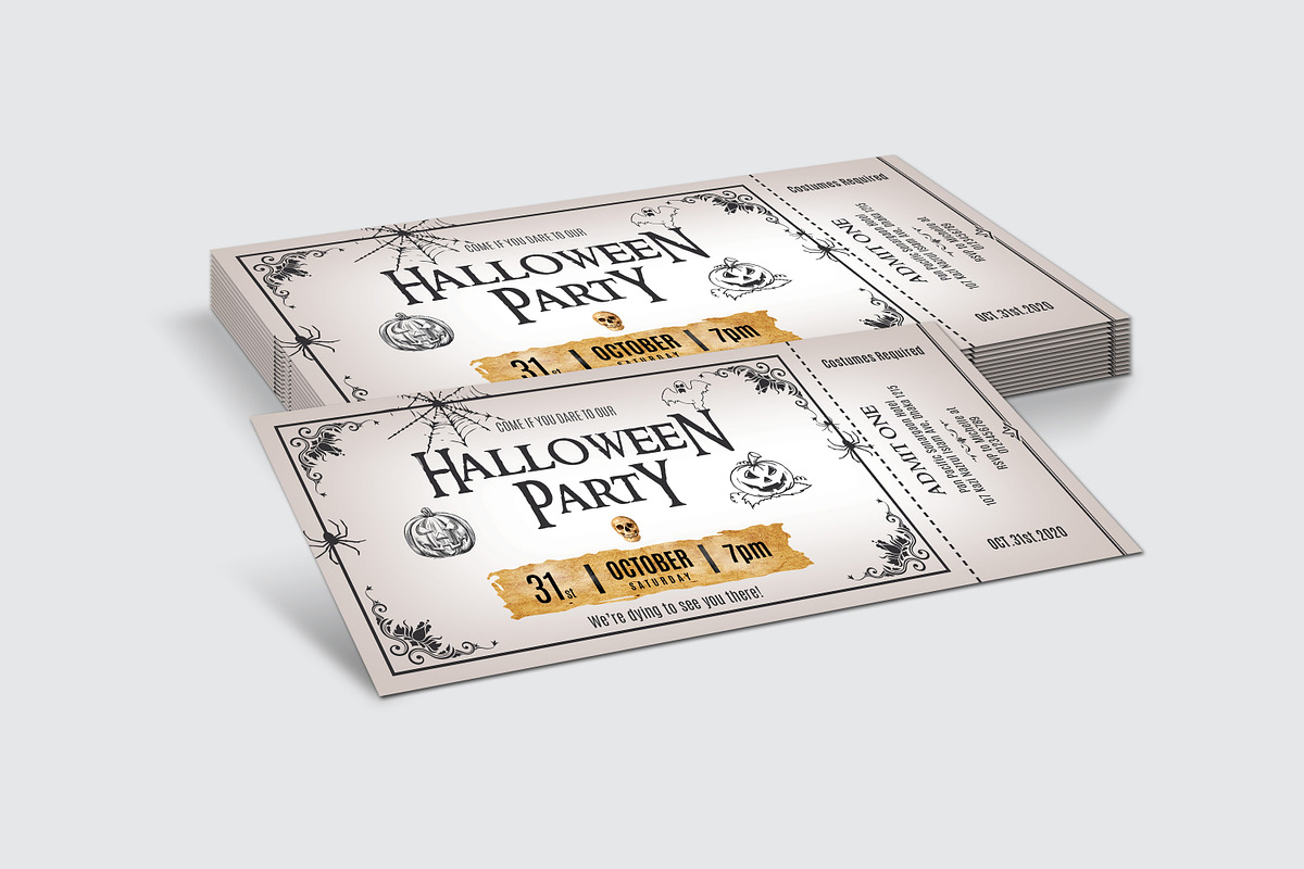 Halloween Ticket, an Invitation Template by Amit Debnath (Photo 1 of 6)