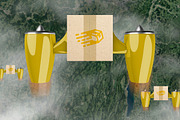 Delivery Cargo Box PSD Mockup, a Cups & Container Mockup by Sinlatown (Thumbnail 3 of 6)