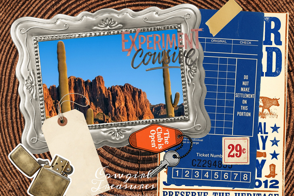 Vintage Western Scrapbook Kit, an Object Graphic by DreamoraArt (Photo 3 of 10)