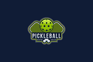 Emblem badge Pickleball club logo, a Branding & Logo Template by DOMHOUZE