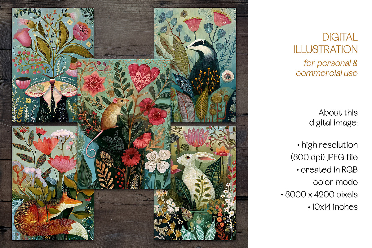 Art Nouveau Animal Illustrations, an Animal Illustration by The Dutch Lady Designs (Photo 7 of 7)