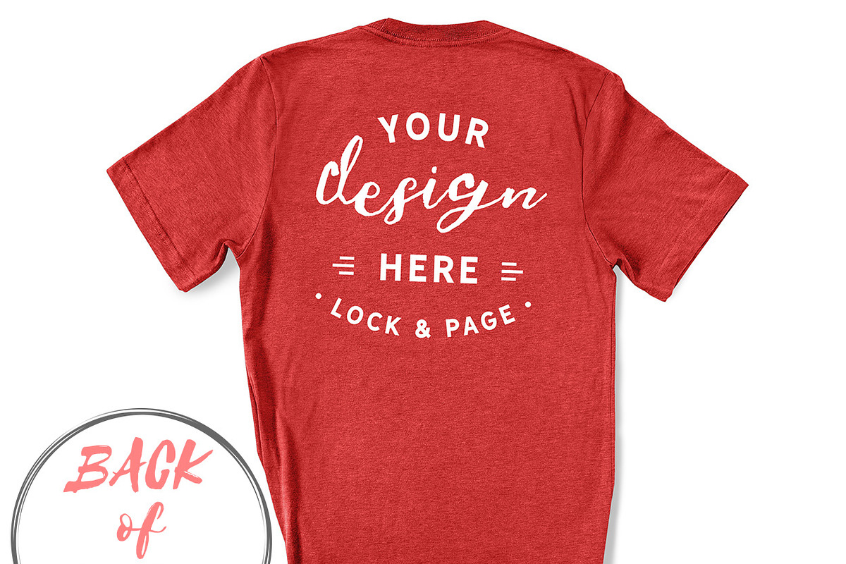 Back Of T-Shirt BC3001 Mockup Bundle, a Shirt Mockup by lock and page (Photo 80 of 88)