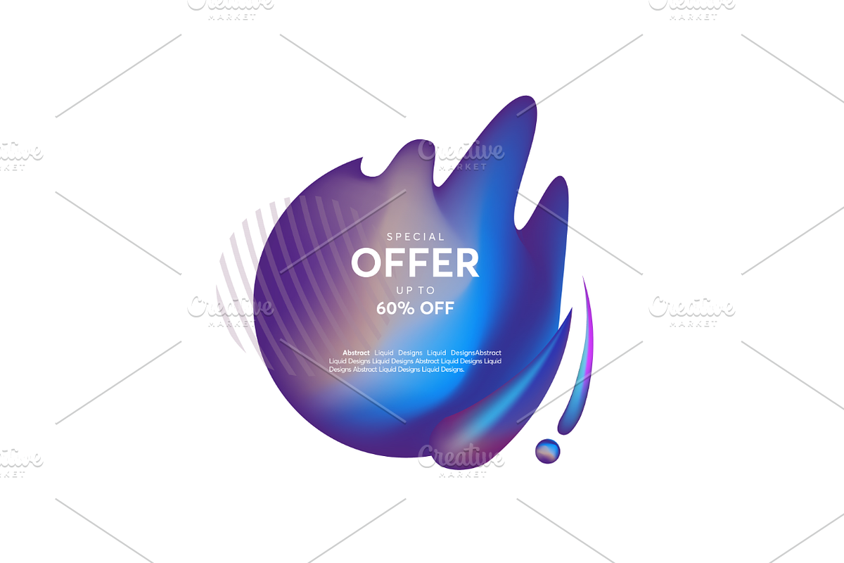 Set of Abstract liquid Fluid shape, a Poster Template by Lucky Creative (Photo 7 of 10)