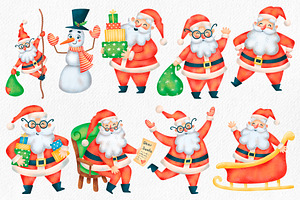 Cute Christmas Santa Claus Clipart