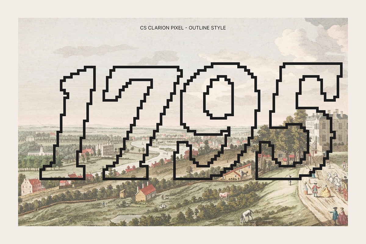 CS Clarion Pixel, a Serif Font by Craft Supply Co. (Photo 7 of 8)