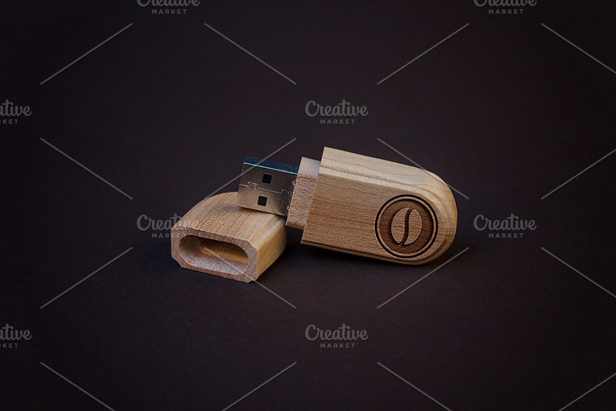 Flash Drive Engraved Logo MockUp, a Product Mockup by attraax (Photo 1 of 5)