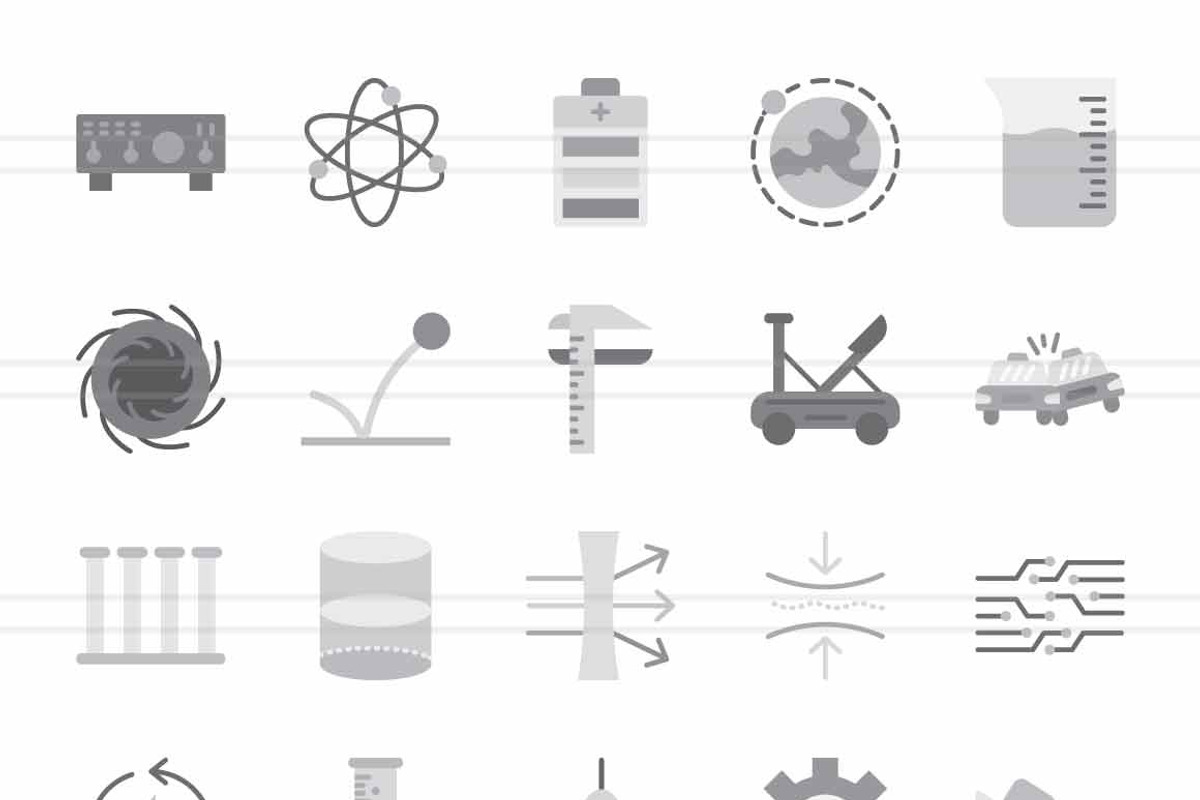 Physics GreyScale Icons, an Icon by IconBunny (Photo 2 of 2)