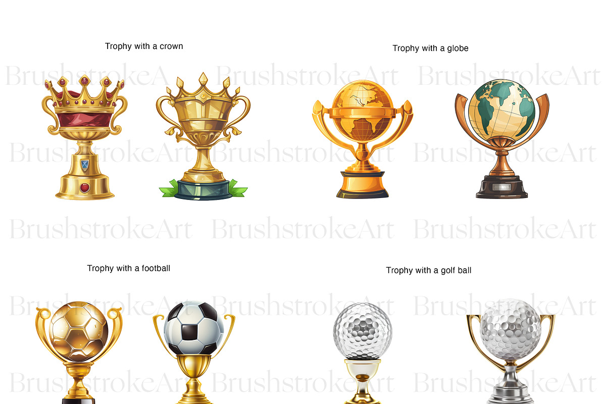 Trophy Illustrations Clipart, Trophy, a Decorative Illustration by BrushstrokeArtGB (Photo 5 of 9)