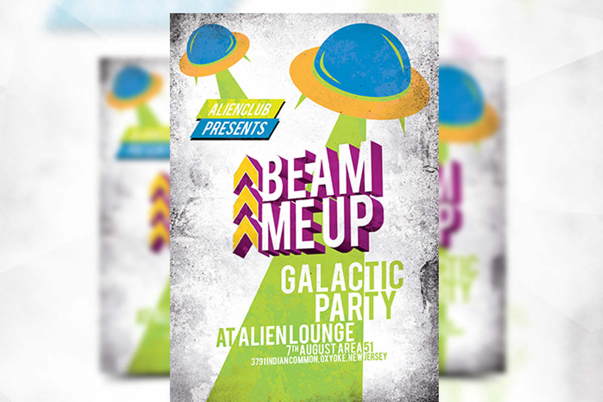 Beam Me Up - Flyer Template, a Flyer Template by Flyermarket (Photo 3 of 3)