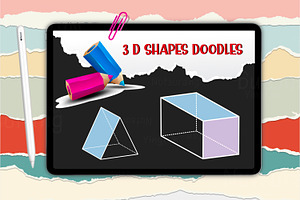 Geometric Doodles 3D Shapes Brushes