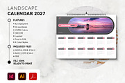 Landscape Calendar 2027 Template, a Stationery Template by MstArtwork (Thumbnail 3 of 5)