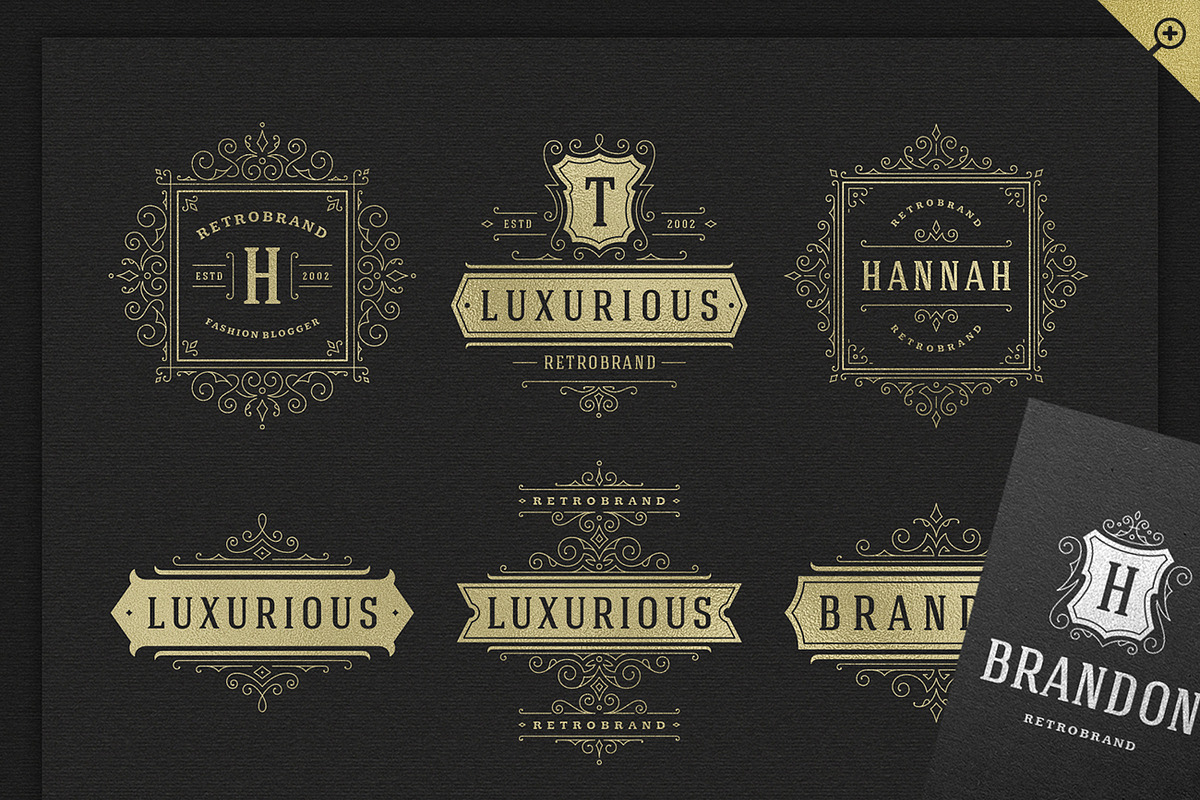 500 ornaments logos & monograms, a Branding & Logo Template by Vasya Kobelev (Photo 6 of 31)