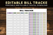 Editable Bill Payment Tracker, a Templates & Theme by Graphicsnext (Thumbnail 1 of 3)