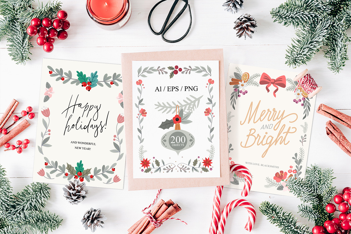 Christmas spirit. Xmas collection., a Decorative Illustration by bioraven (Photo 2 of 17)