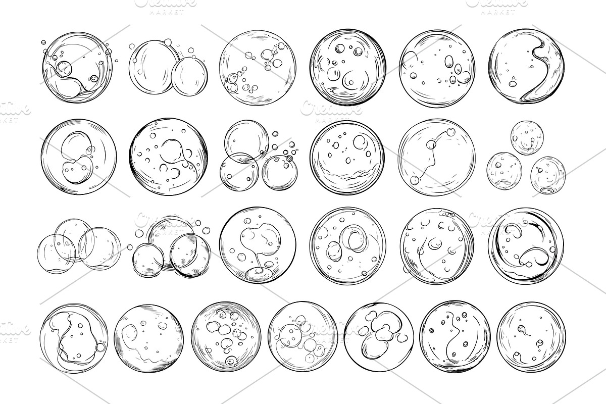 50 Bubble Procreate Stamps Brushes, a Brush Add-On by Procreate Sale (Photo 5 of 6)