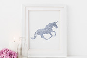 Silver Glitter Unicorns, a Graphic by ConfettiBears (Thumbnail 4 of 5)