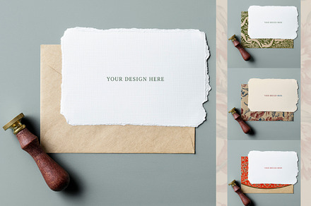 Wedding invitation card mockup, a Business Card Template by rawpixel