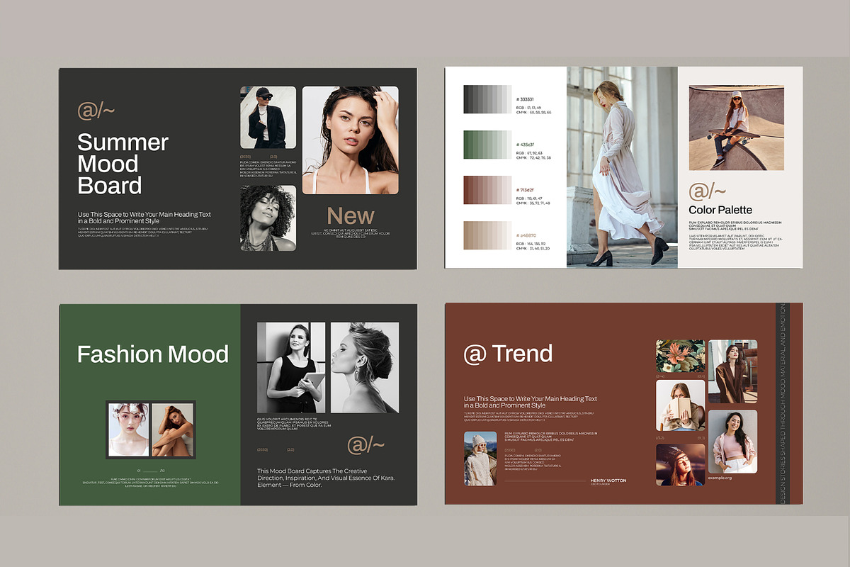 Mood Board  Presentation Template, a Presentation Template by MightyDesign (Photo 3 of 7)