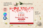 Valentine’s Day Party Invitation, a Card Template by Template Shop (Thumbnail 1 of 3)