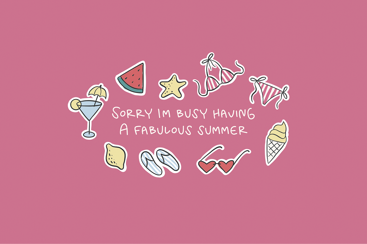 Summer Playlist Fonts & Doodles, a Handwritten Font by ReveryWorks (Photo 6 of 10)