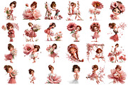 Whimsical Quirky Girl Clipart, an Illustration by designcity5 (Thumbnail 2 of 5)