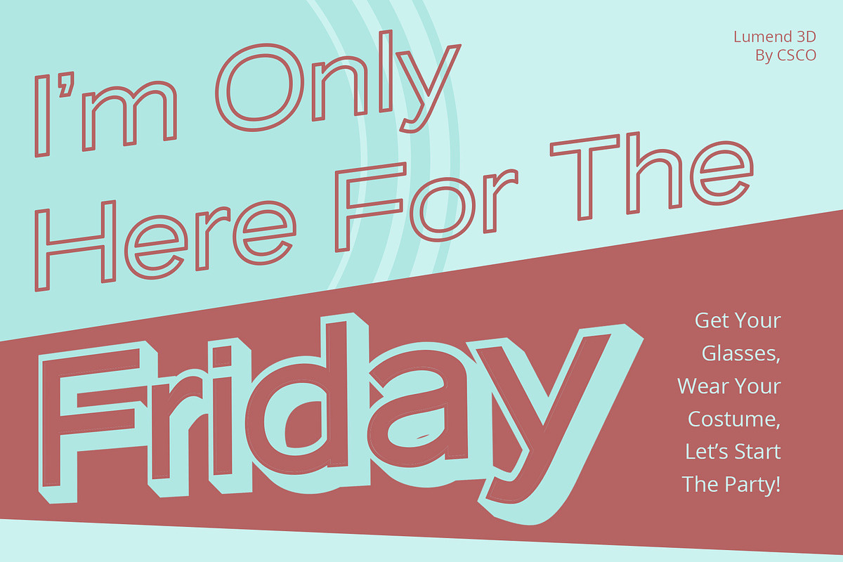 Lumend 3D, a Sans Serif Font by Craft Supply Co. (Photo 7 of 8)