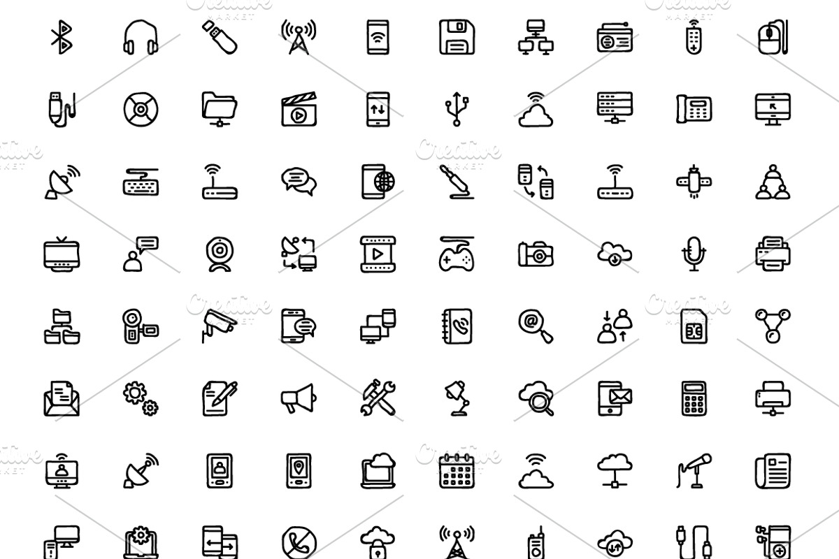 Network & Communication Hand Drawn, an Icon by Dinosoftlabs (Photo 2 of 2)