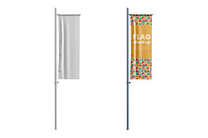 Flag Banner Mockup, a Product Mockup by Mockupfit