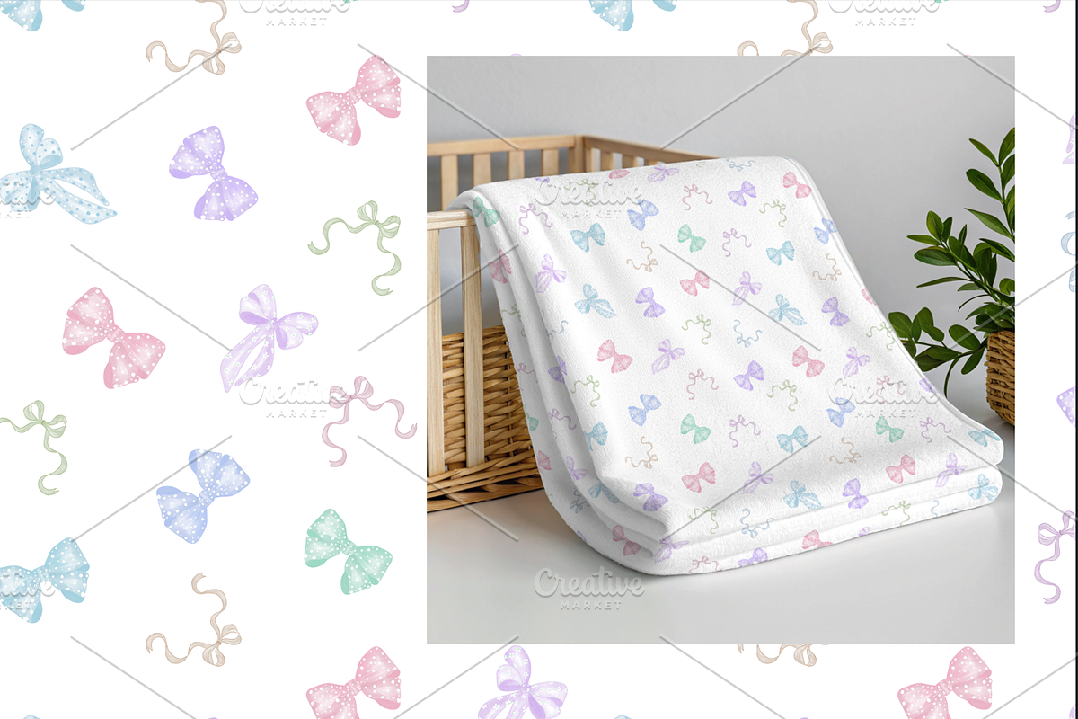 Watercolor hand-drawn bows Graphics, a Pattern Graphic by Art (Photo 3 of 8)