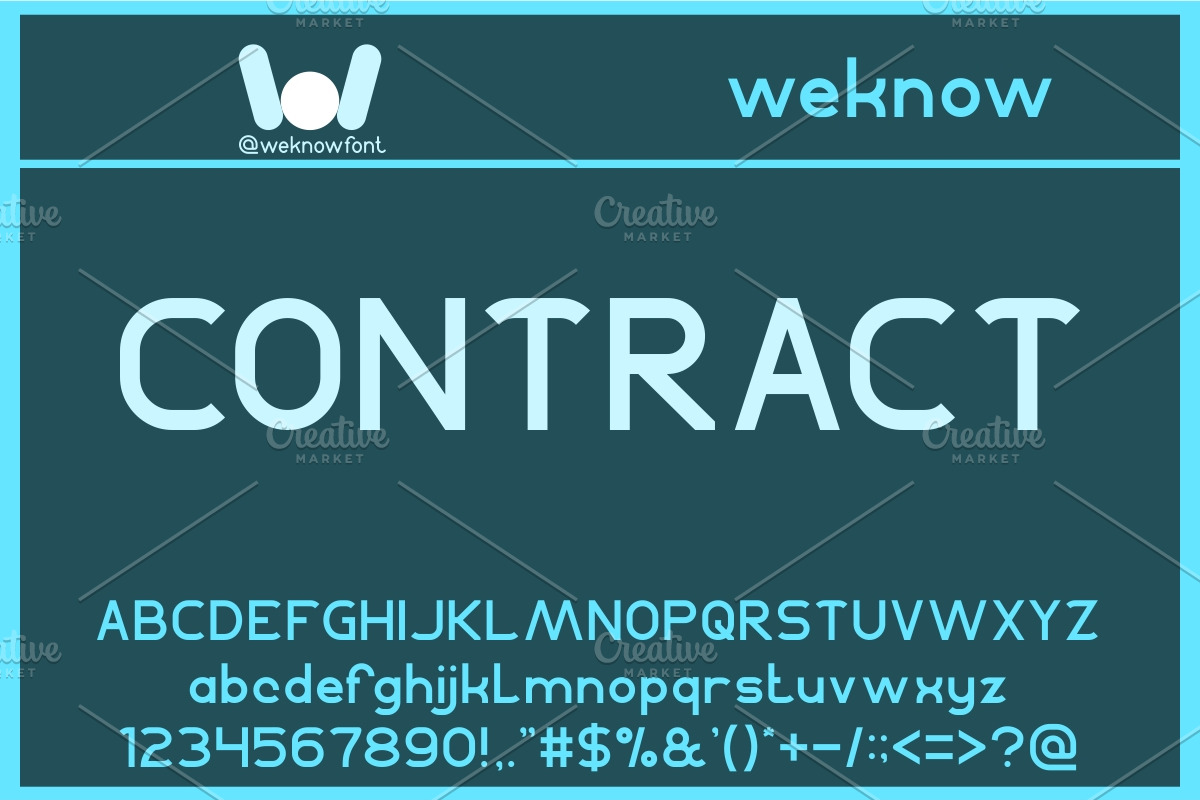 Agreement font, a Sans Serif Font by weknow