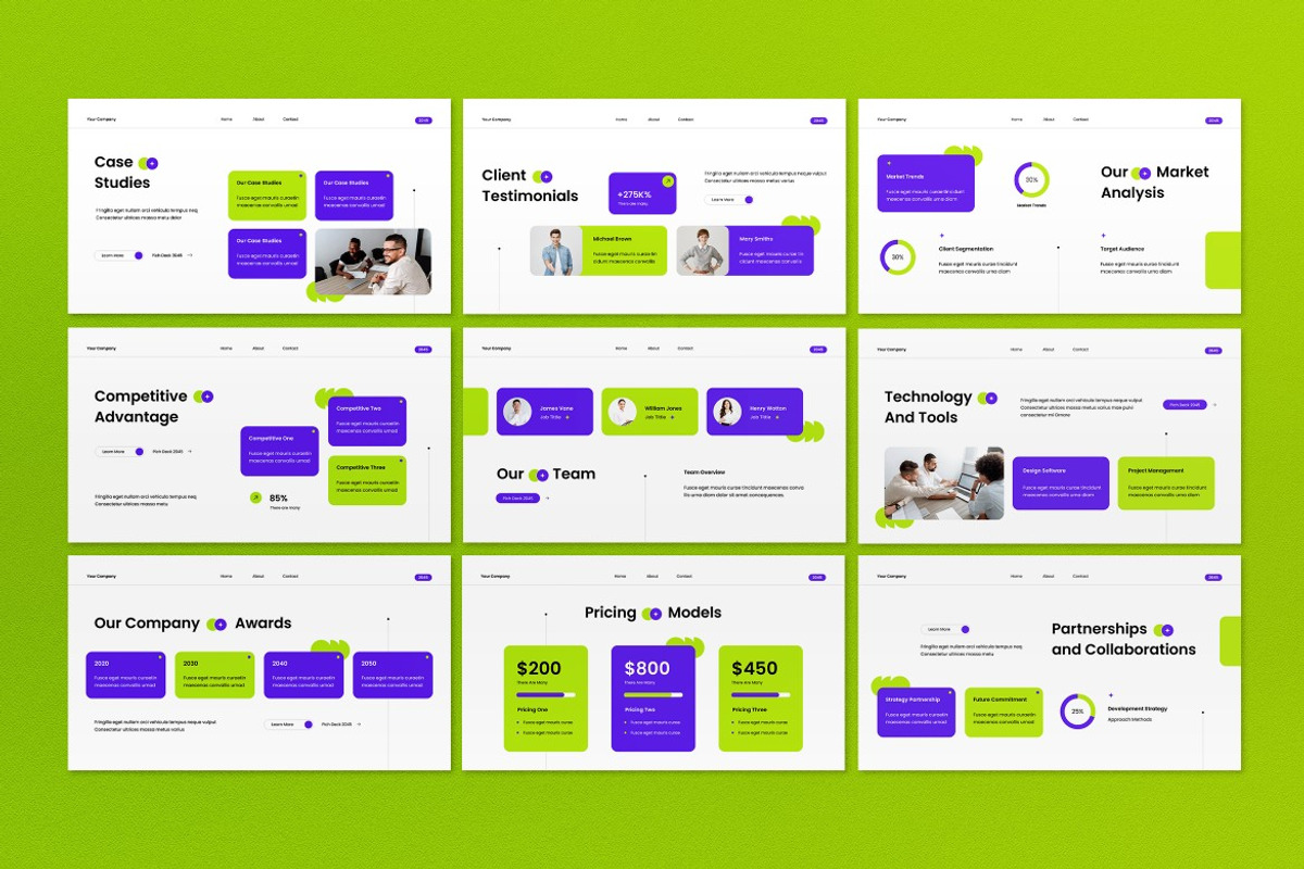 White Blue Pitch Deck Google Slide, a Presentation Template by graphicook (Photo 3 of 5)
