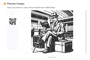 Elegant Gentleman Reading Alone at, a Person Illustration by AlexArt (Thumbnail 2 of 3)