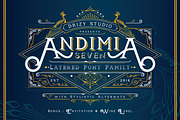 Andimia Layered Fonts Family, a Serif Font by Drizy (Thumbnail 1 of 14)