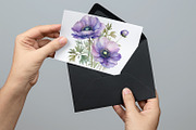 Blue flower. Watercolor clipart, a Decorative Illustration by ElenazlataArt (Thumbnail 7 of 16)