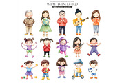 Youthful Friends Watercolor PNG, an Illustration by CharmClipart (Thumbnail 2 of 8)