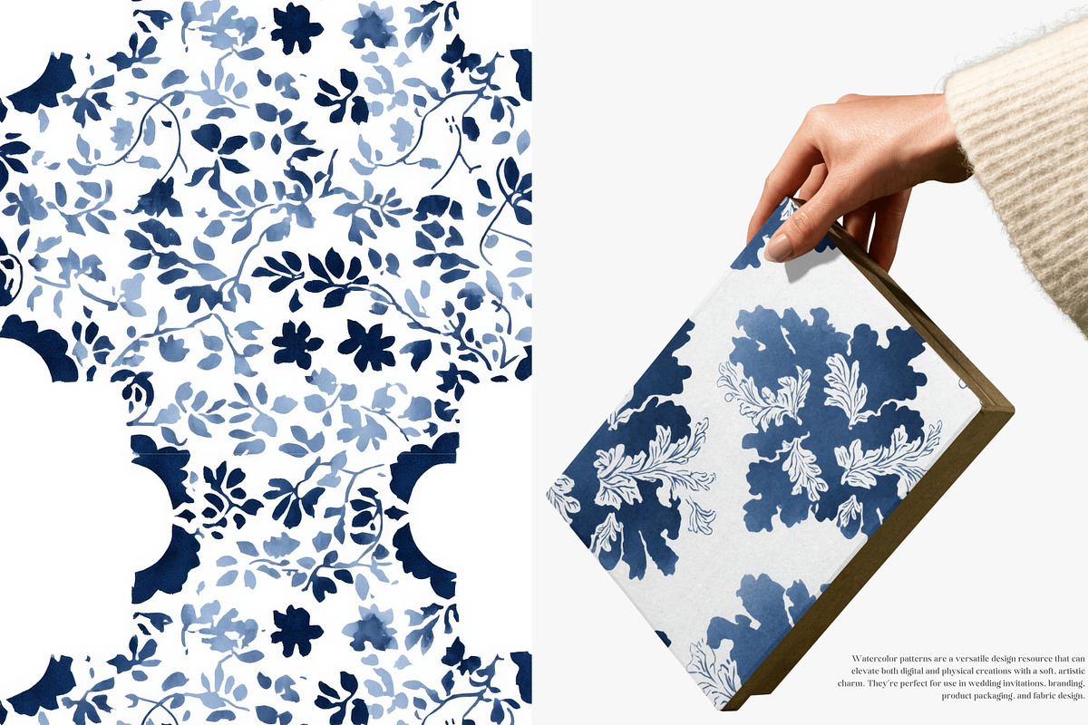 watercolor pattern damask textures, a Pattern Graphic by Patishop Art (Photo 9 of 9)
