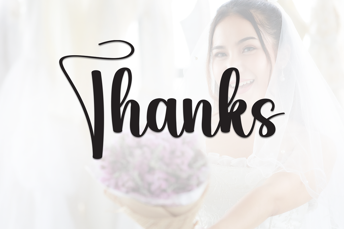 Happy Bride | Script Font, a Handwritten Font by Scratchones (Photo 9 of 9)