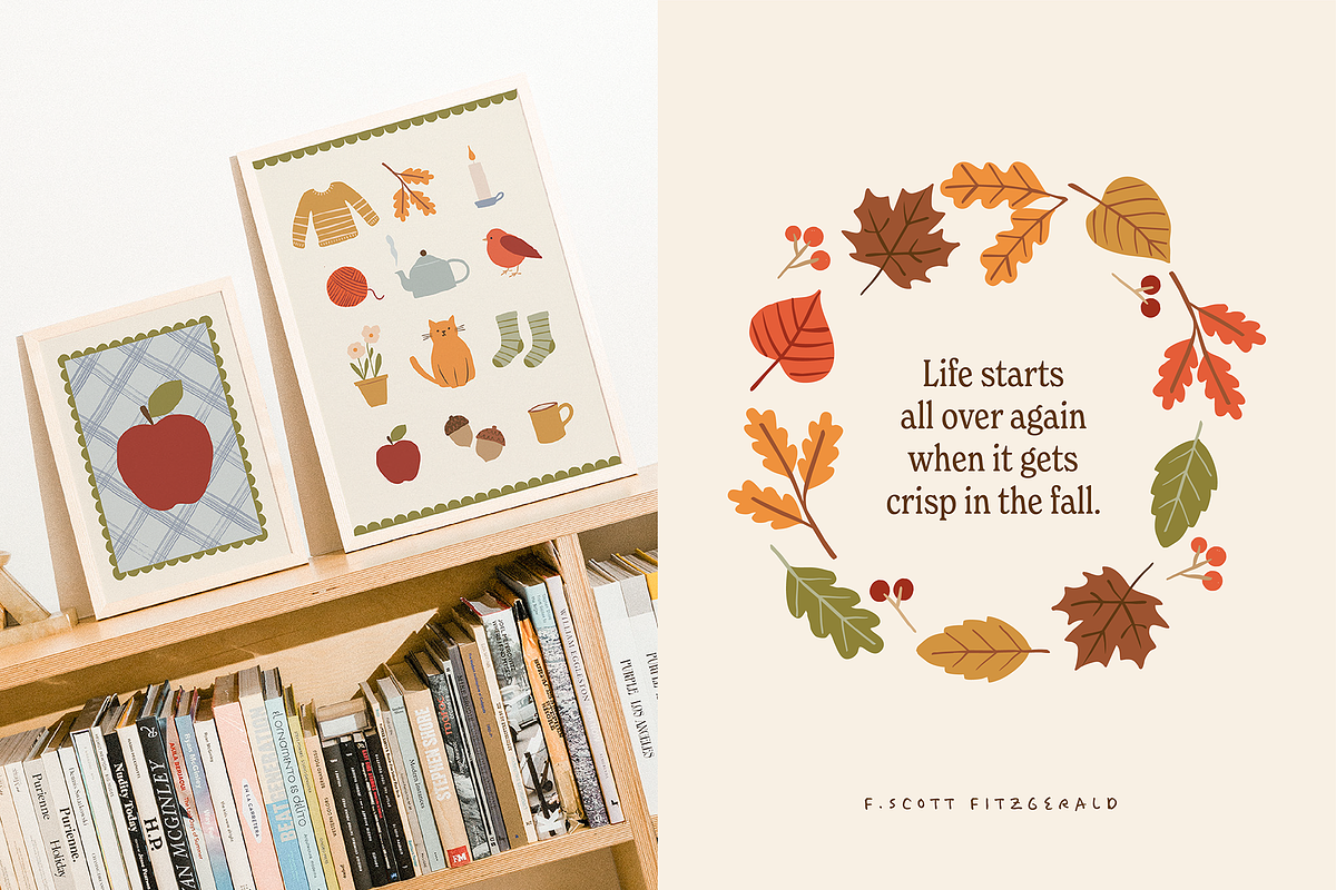 Cosy Autumn & Fall Graphics, a Seasonal Illustration by Gross Illustrations (Photo 2 of 9)