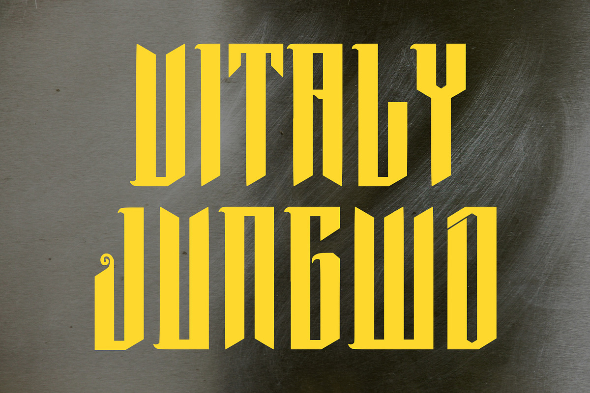 Pholest Horror Sans Display Font, a Blackletter Font by Maulana Creative (Photo 5 of 7)