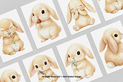 15 Bundle Watercolor Cute Rabbit Pet, an Animal Illustration by Morspective (Thumbnail 3 of 8)