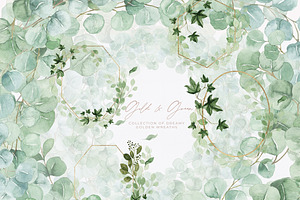 Watercolor Greenery Foliage Bundle