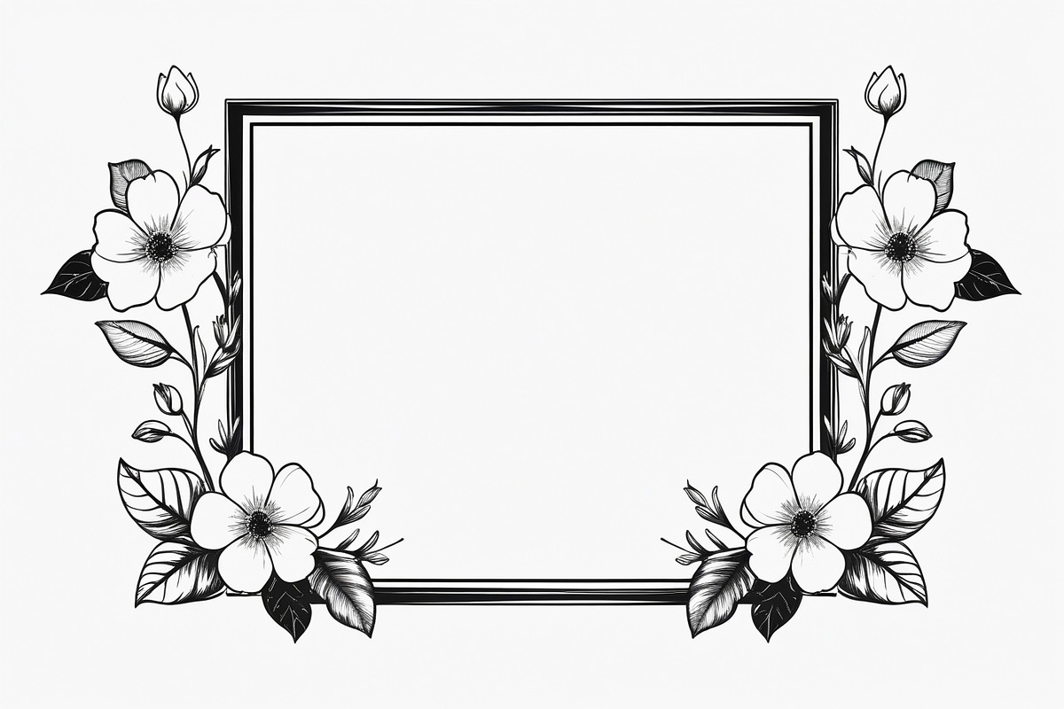 Elegant Floral Frame Bundle, an Illustration by Creativeshirt (Photo 2 of 7)